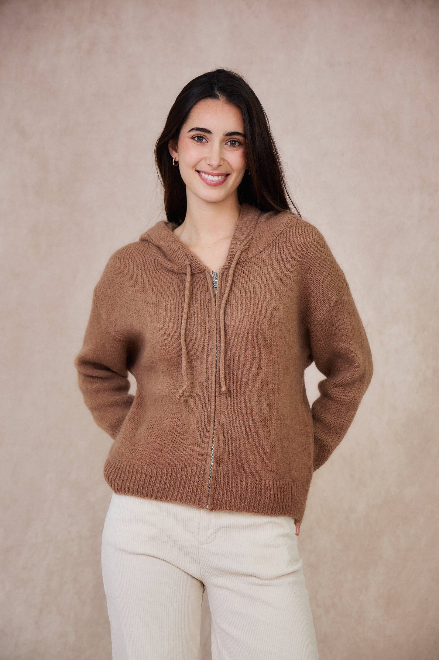 Gilet Capuche Mohair