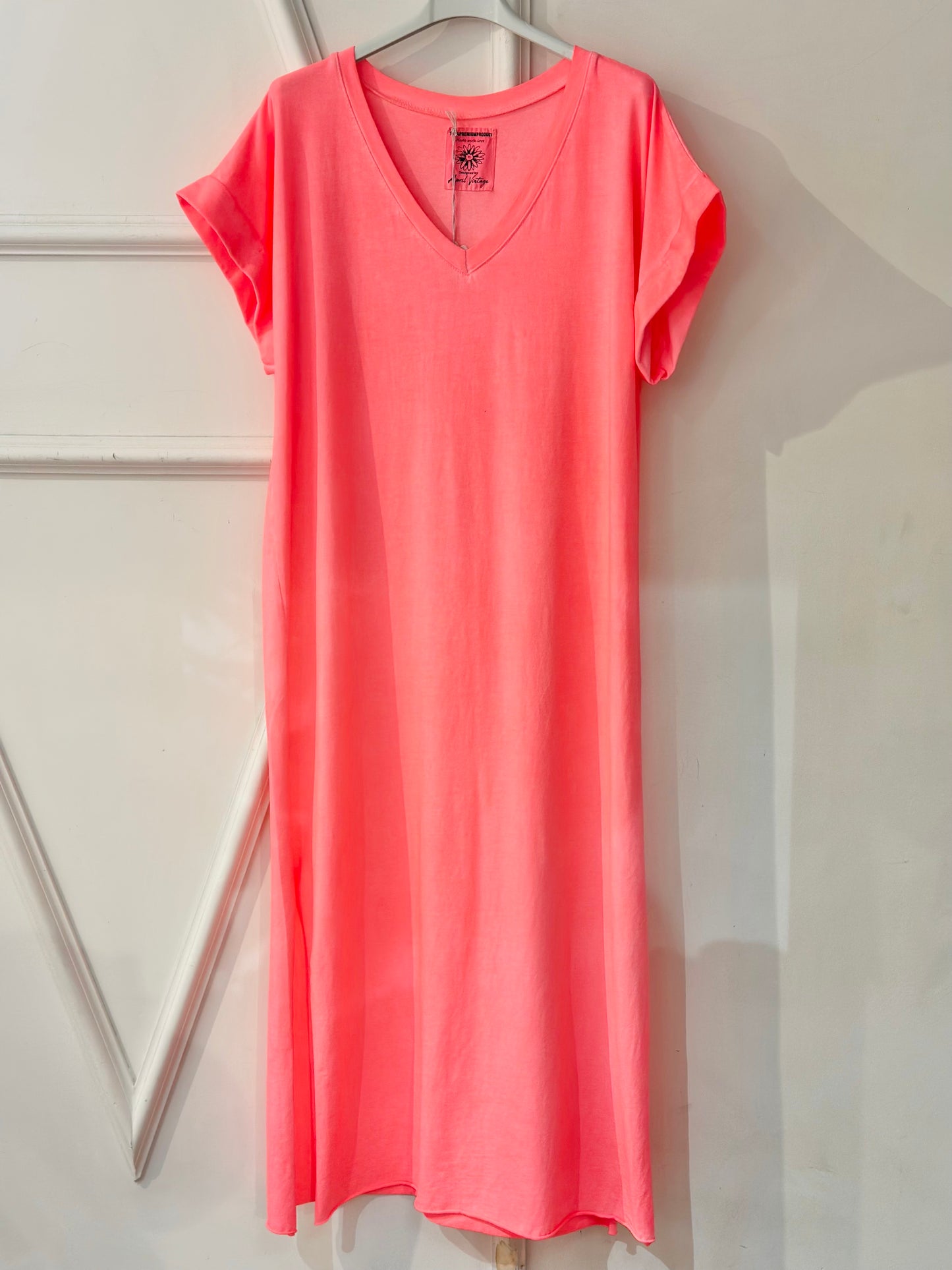 Robe Tee-shirt en Coton Unie