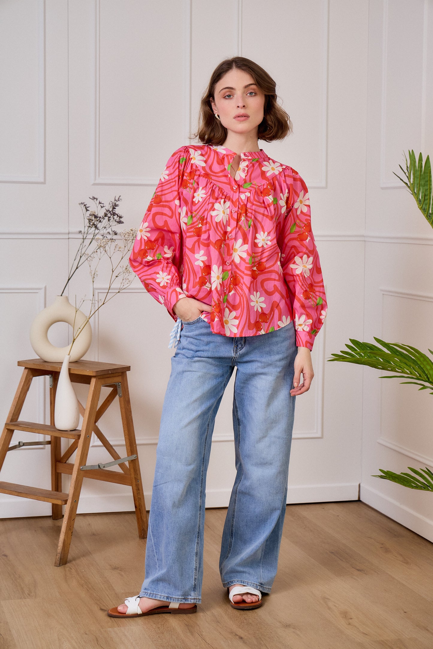 Chemise Imprimé Cerises & Fleurs