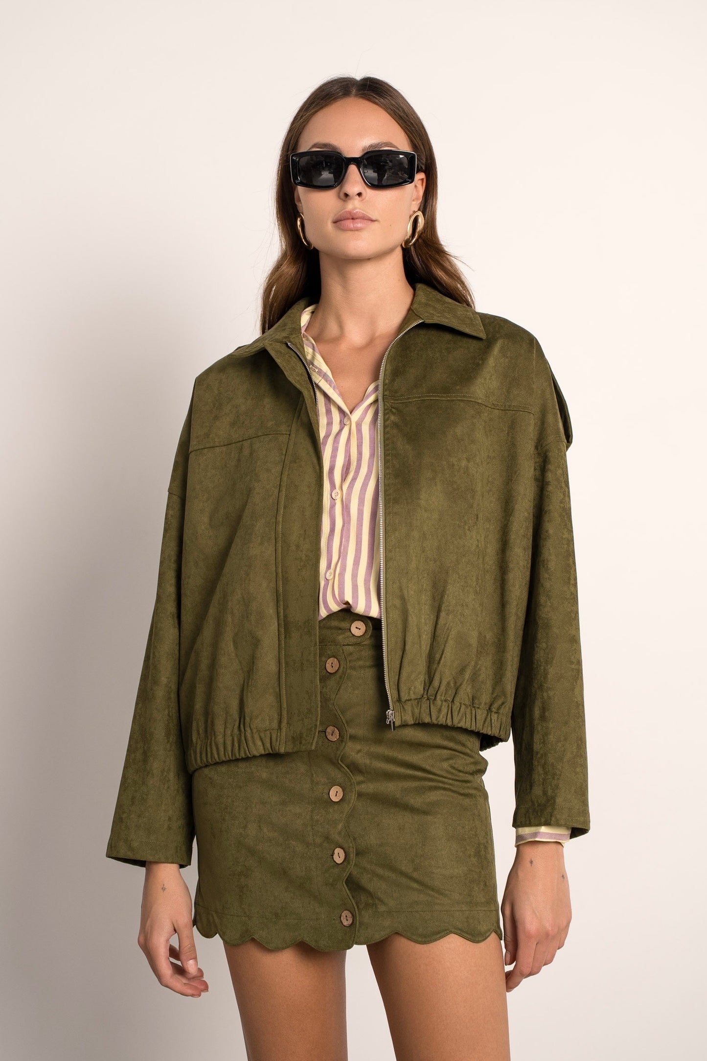 Veste bombers effet daim Souple