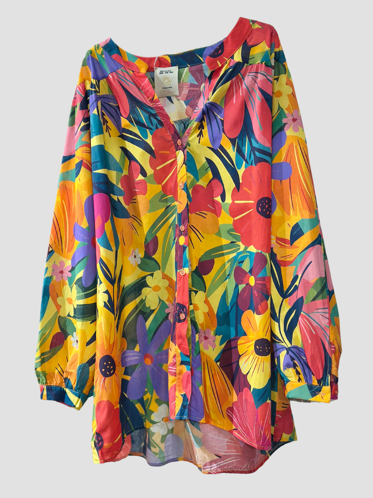 Chemise "Explosion Florale" jusqu'au 52