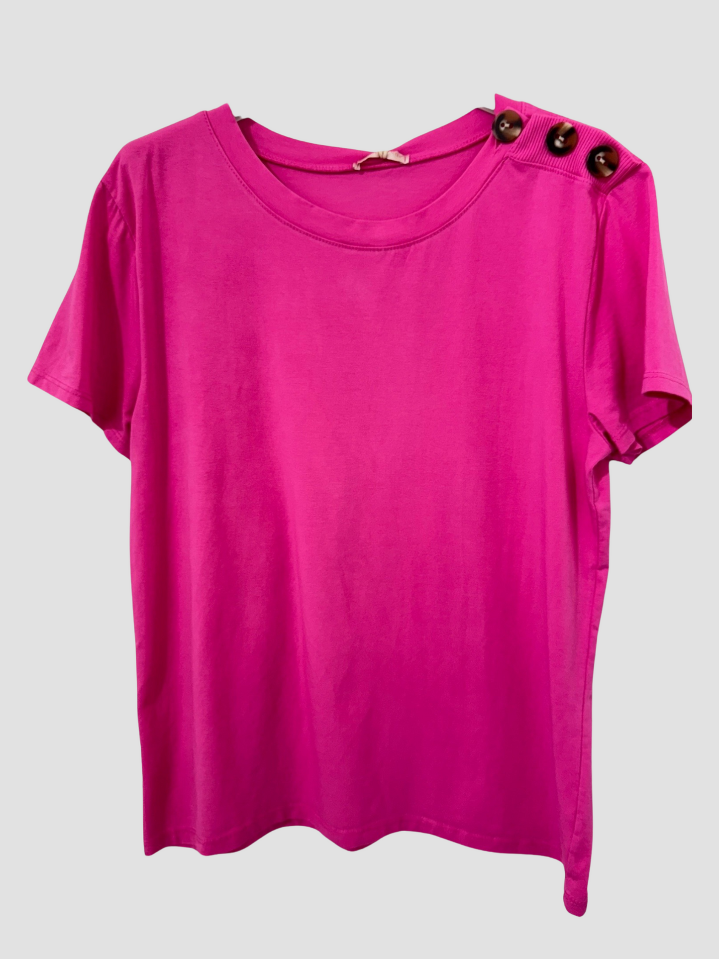 Tee-shirt Basique Chic à Boutons