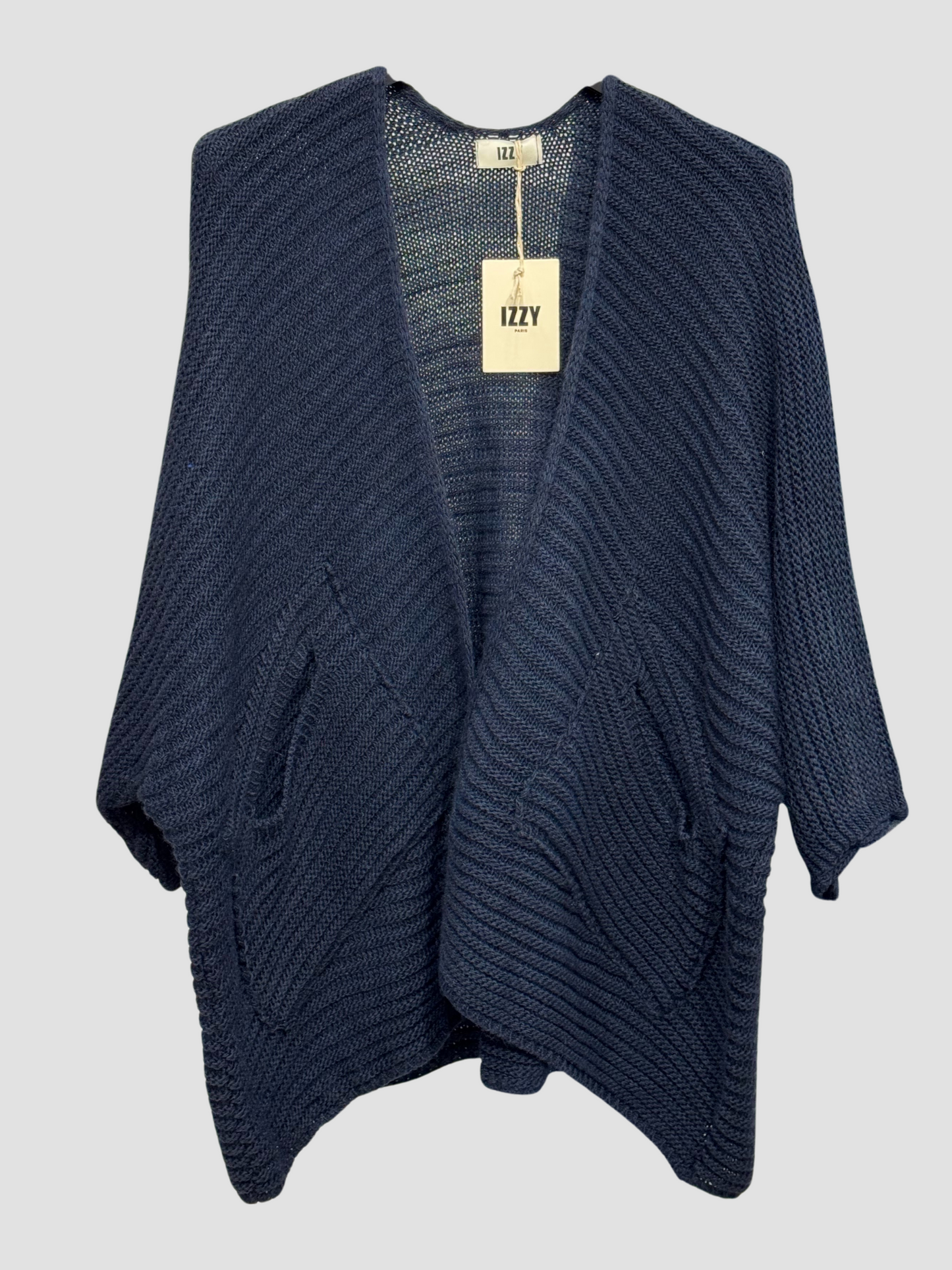 Gilet Ample en Maille Côtelée