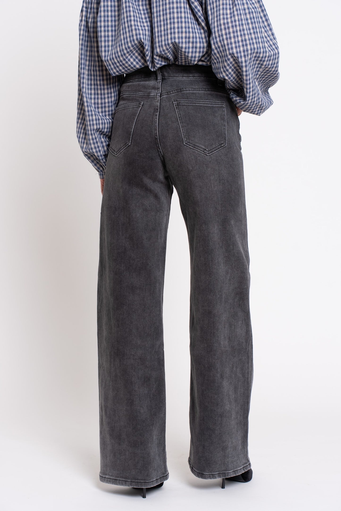 Jean Coupe Large Gris