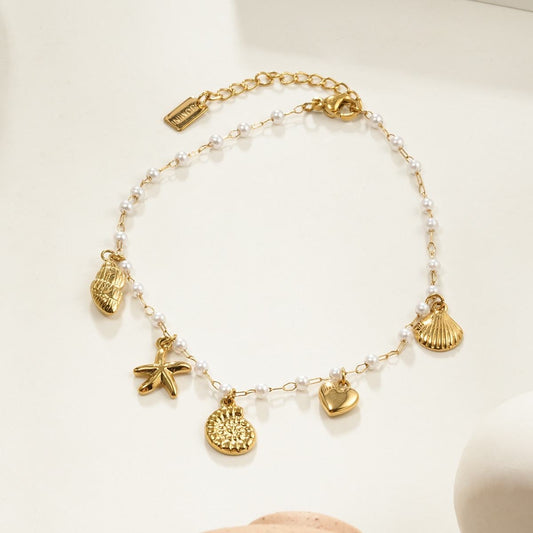 Chaîne de Cheville Perles & Charms