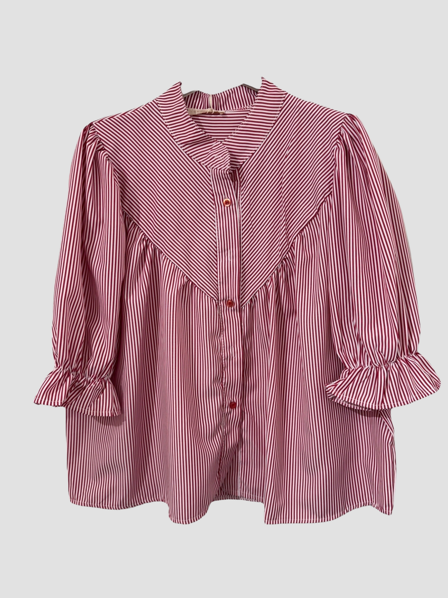 Chemise Rayée Col Mao