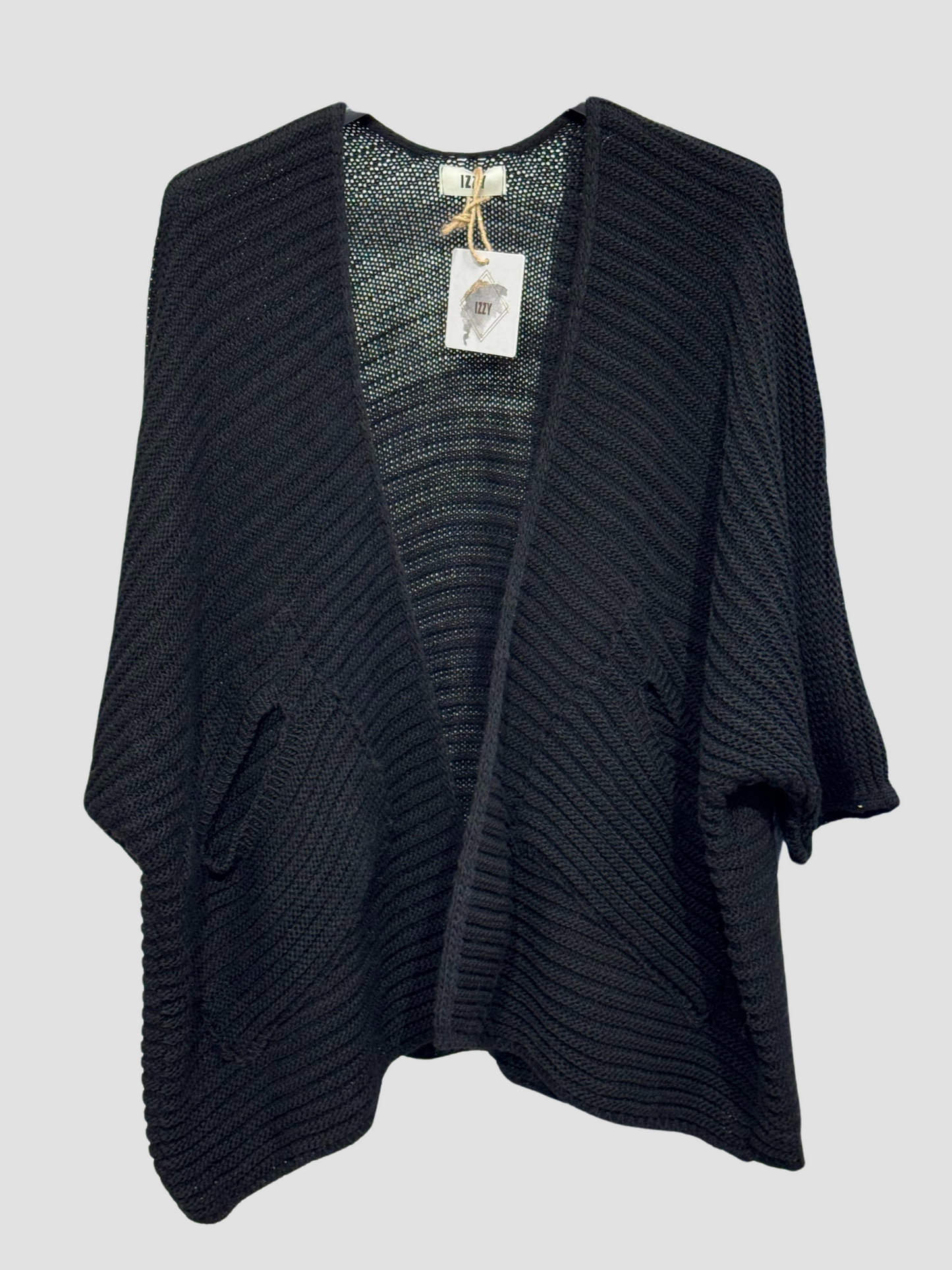 Gilet Ample en Maille Côtelée