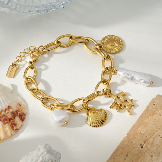 Bracelet Coquillage Doré