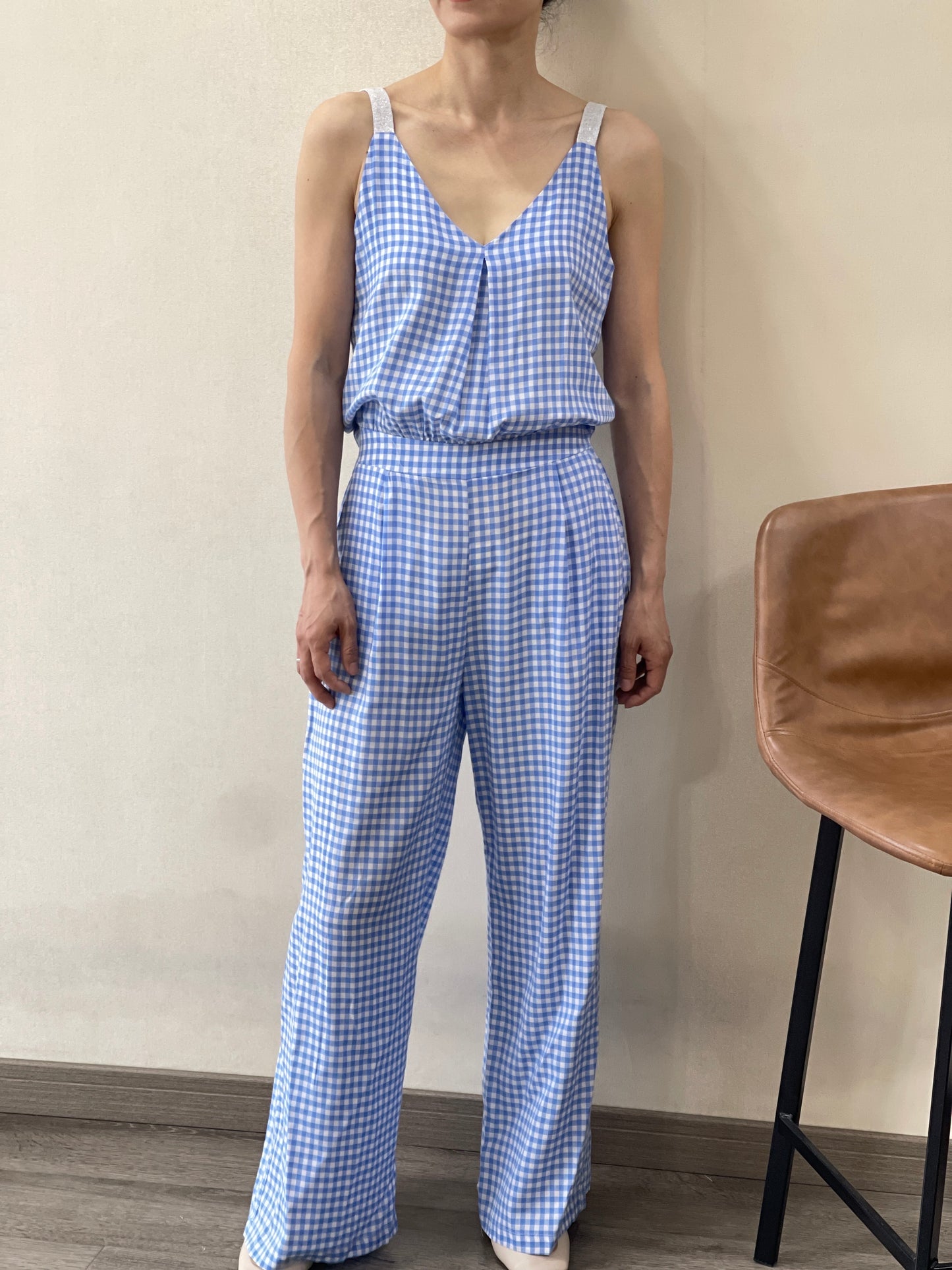 Combinaison Vichy Bleue