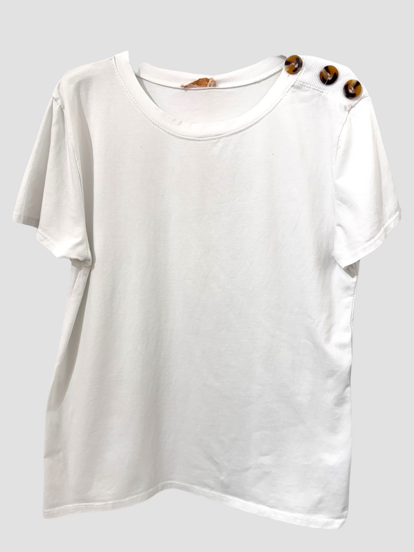 Tee-shirt Basique Chic à Boutons