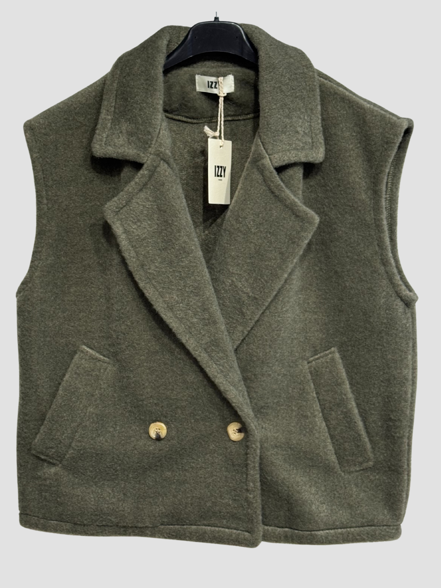 Veste sans Manches Col Blazer