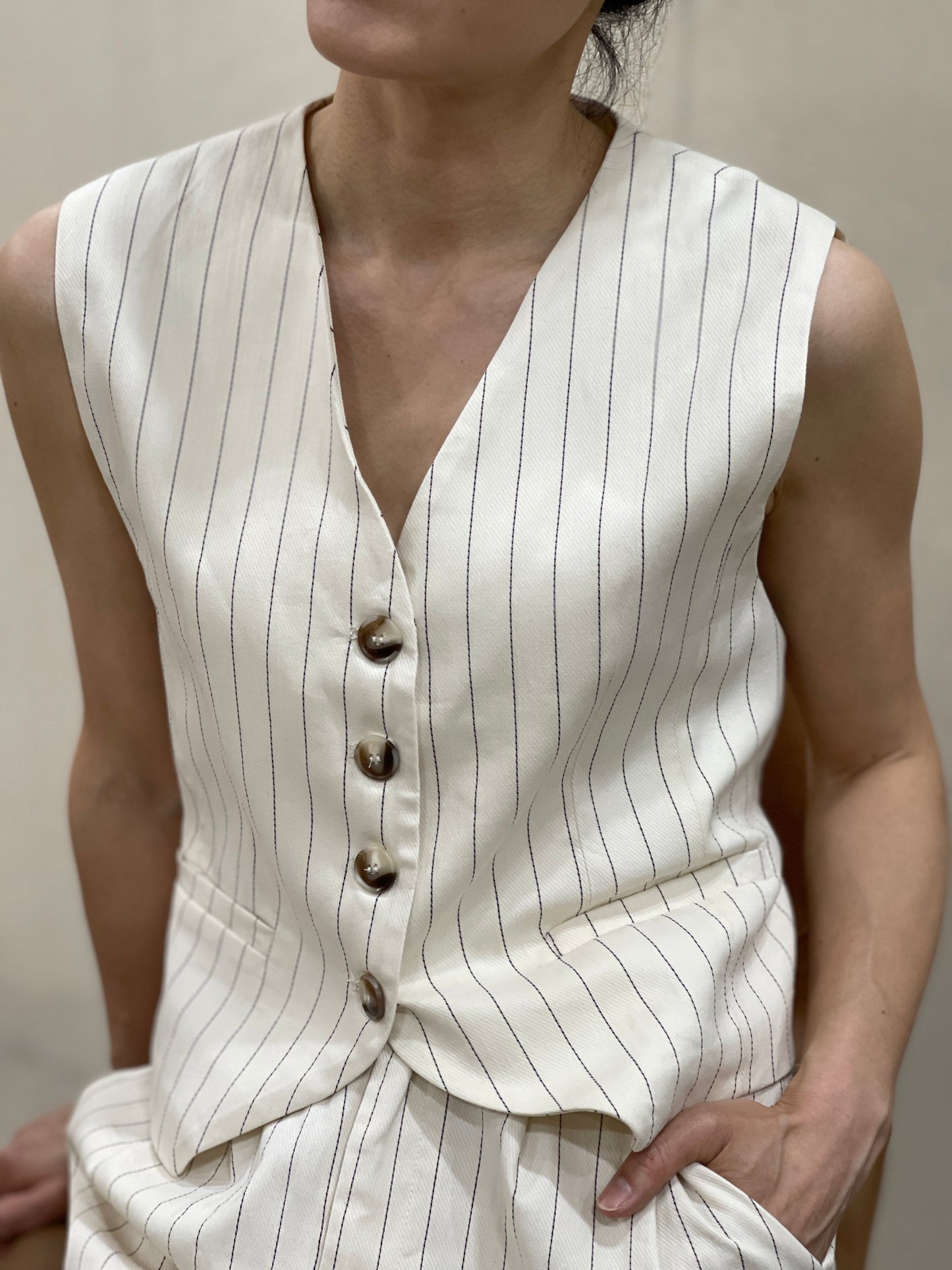 Gilet sans Manches Structuré