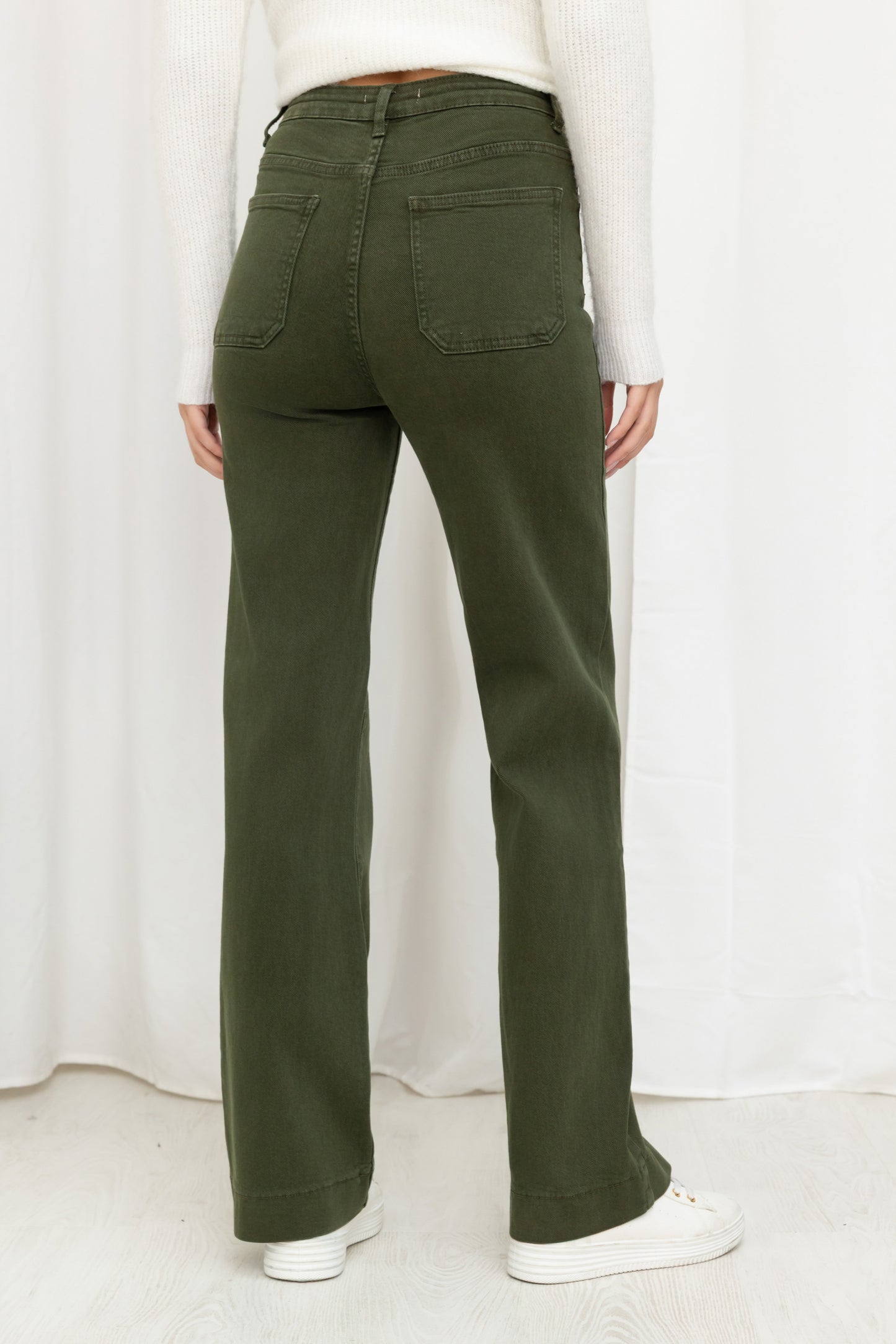 Jean Taille Haute à Boutons