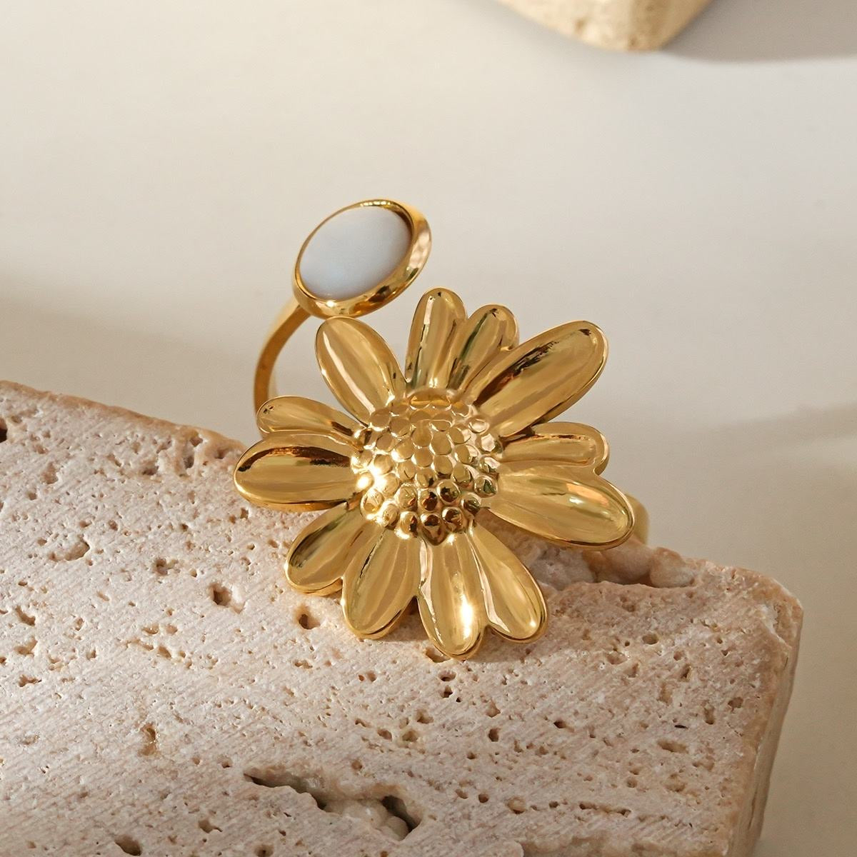 Bague Marguerite Dorée