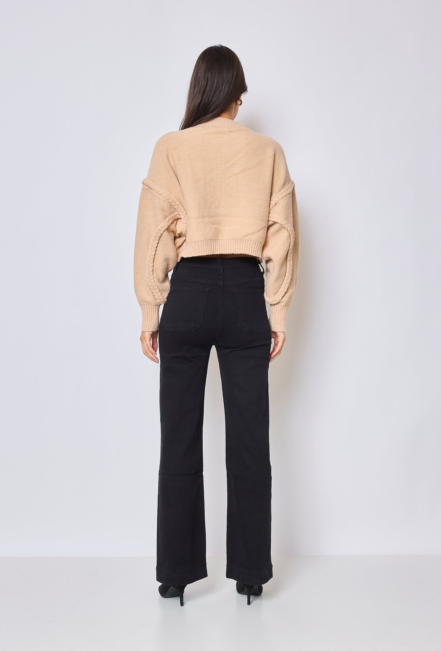 Jean Taille Haute à Boutons
