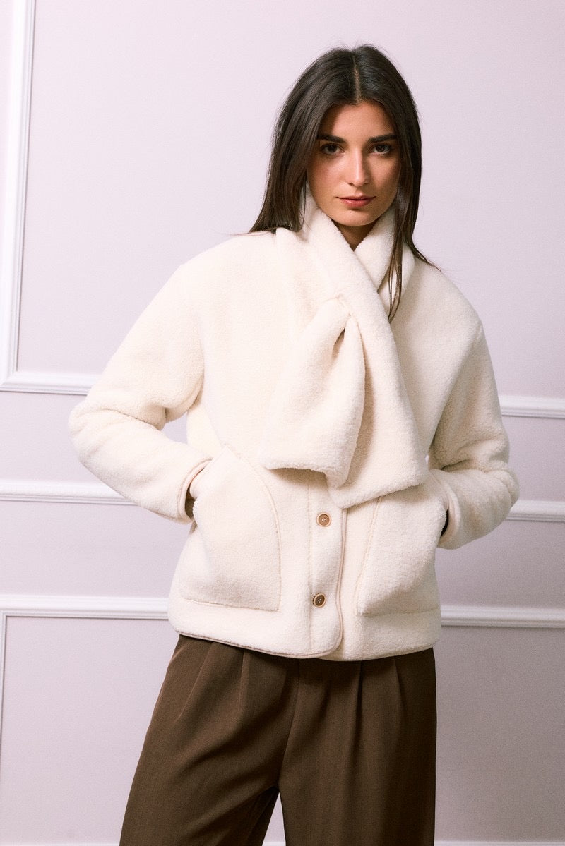 Veste Douce Col Noué