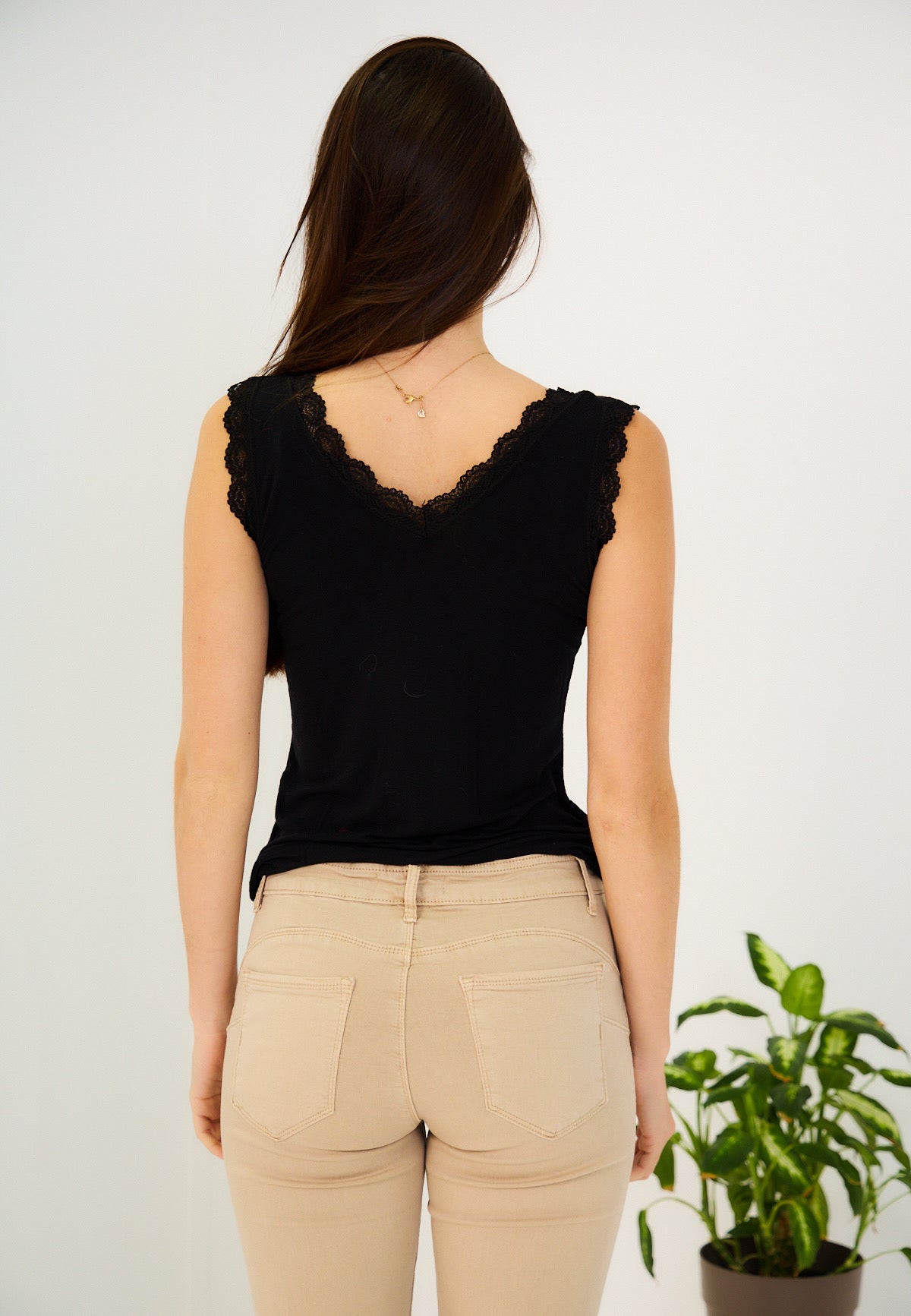 Top en Cachemire avec Dentelle