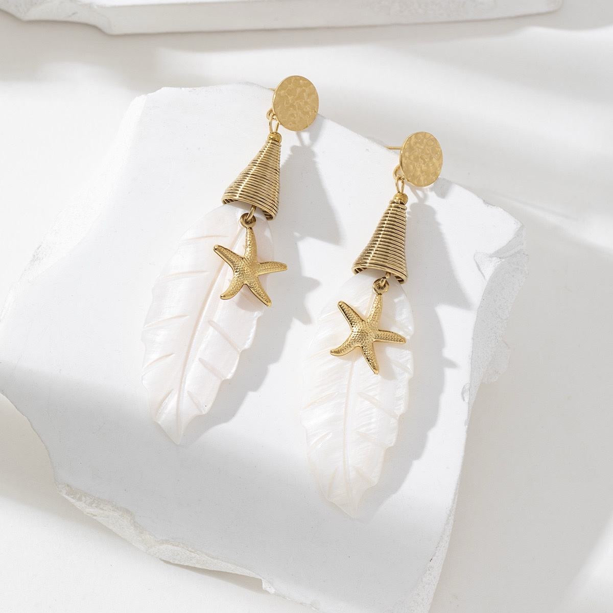Boucles d’oreilles “Étoile & Nacre”