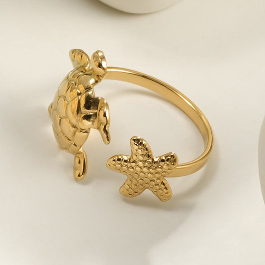 Bague Tortue Dorée