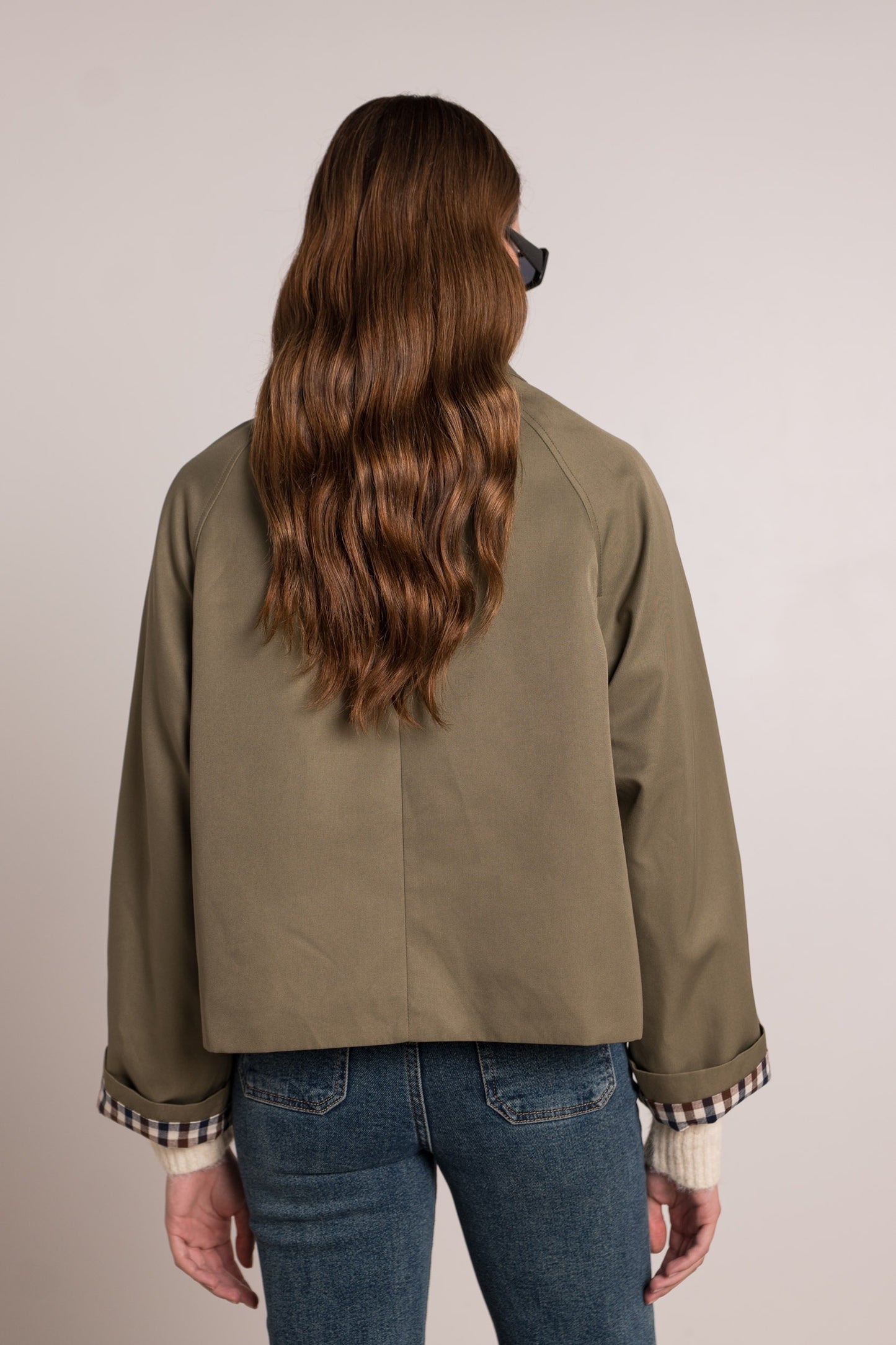 Veste Trench Revers Carreaux