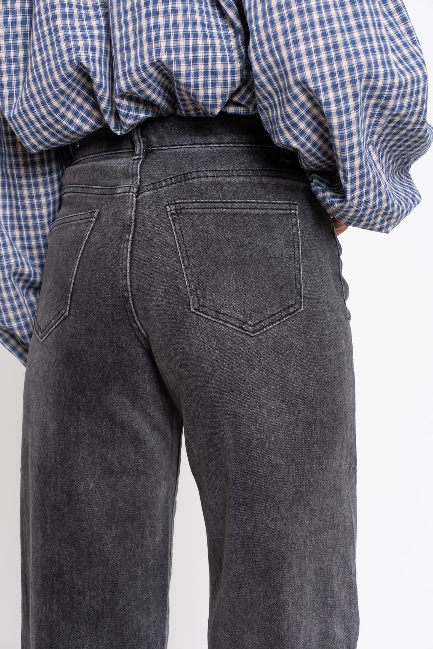 Jean Coupe Large Gris