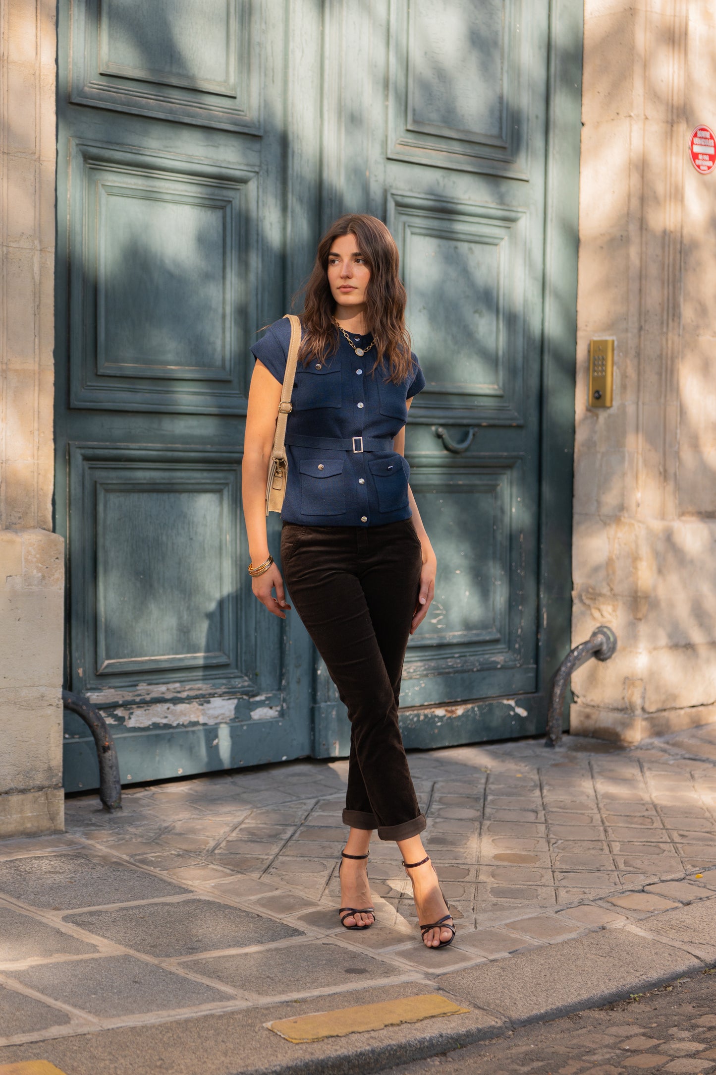 Chino Velours Marron