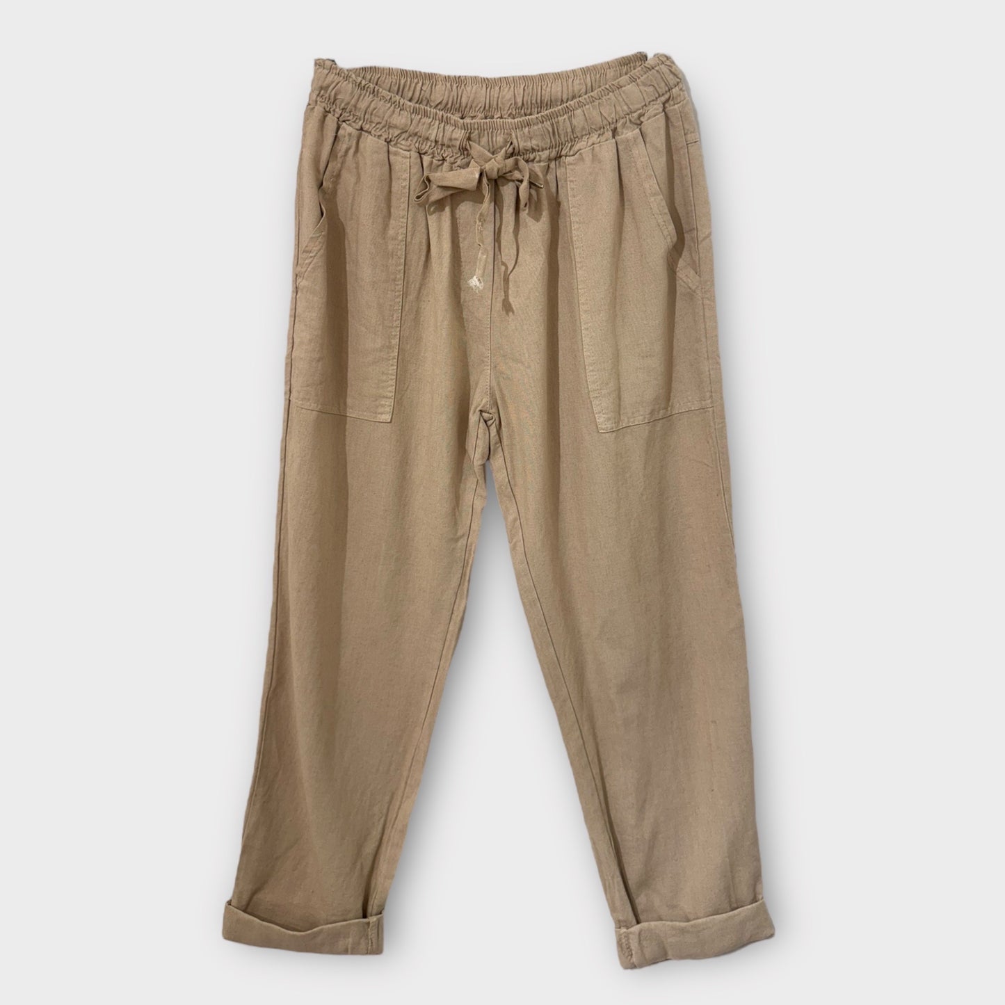 Pantalon Lin Maxi Poches