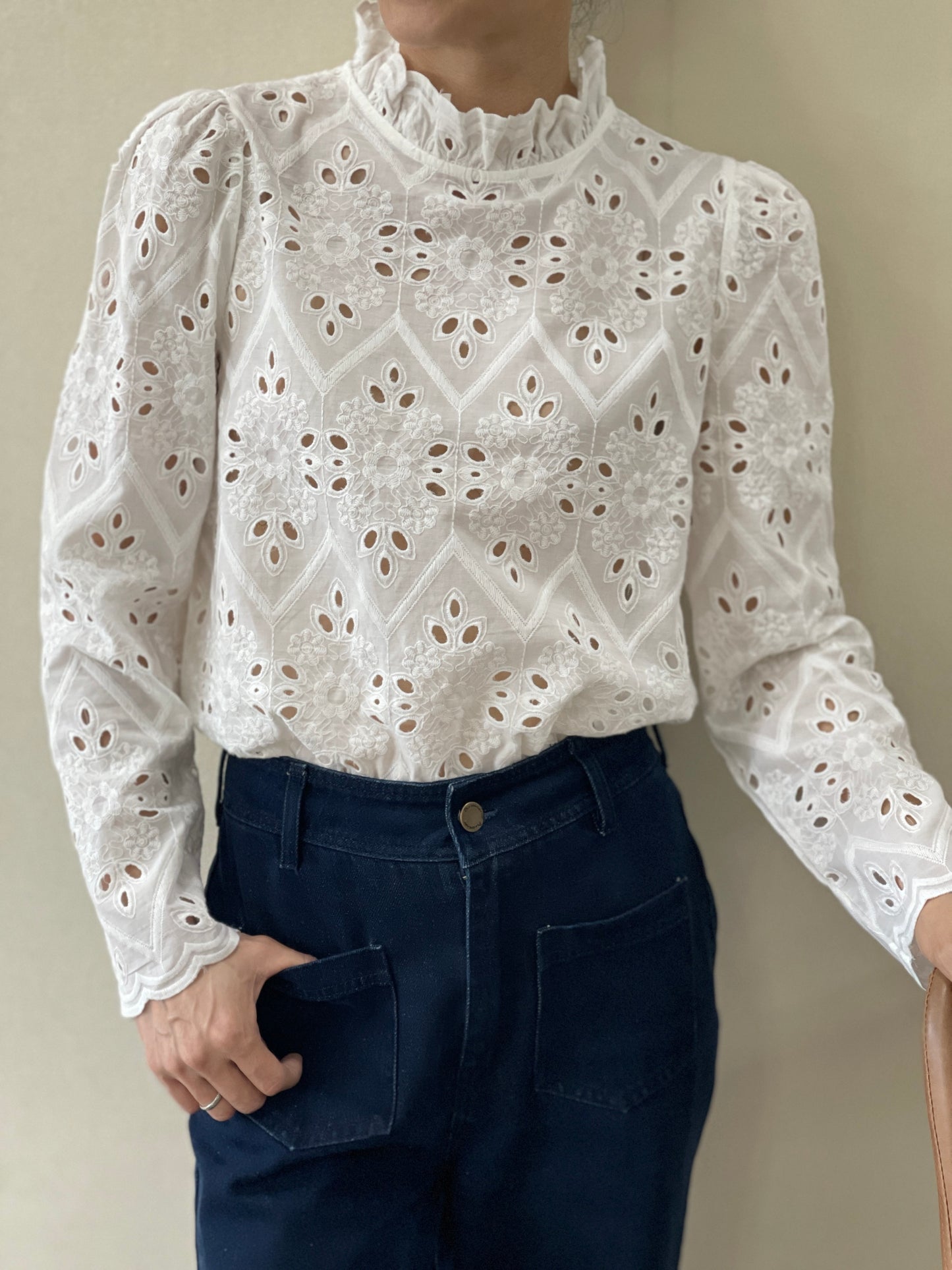 Blouse Féminine Coton Brodée