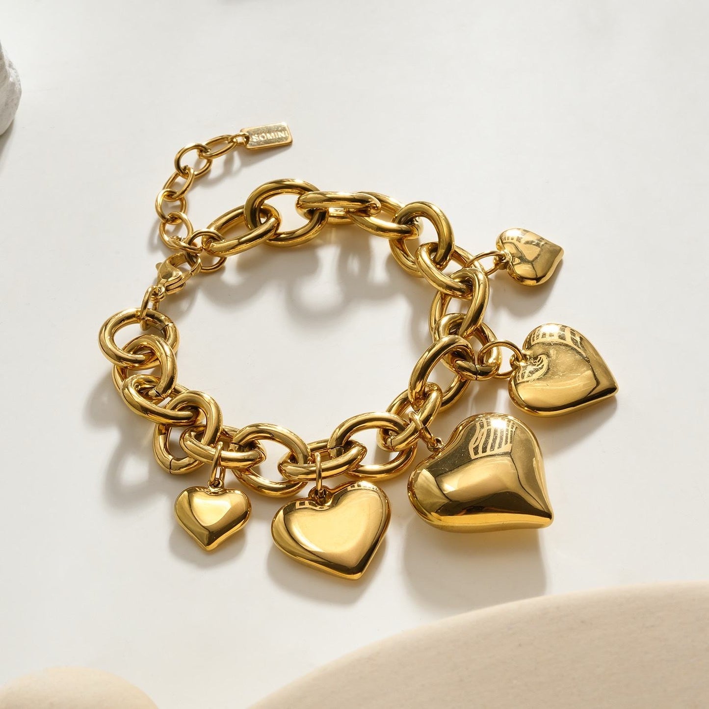 Bracelet Charms Coeurs