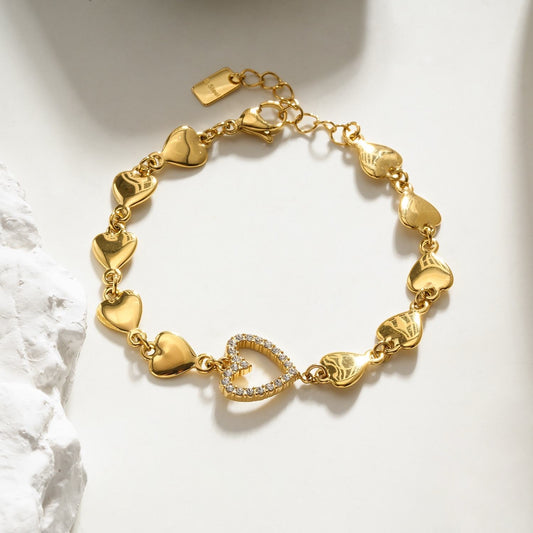 Bracelet Coeur Strass