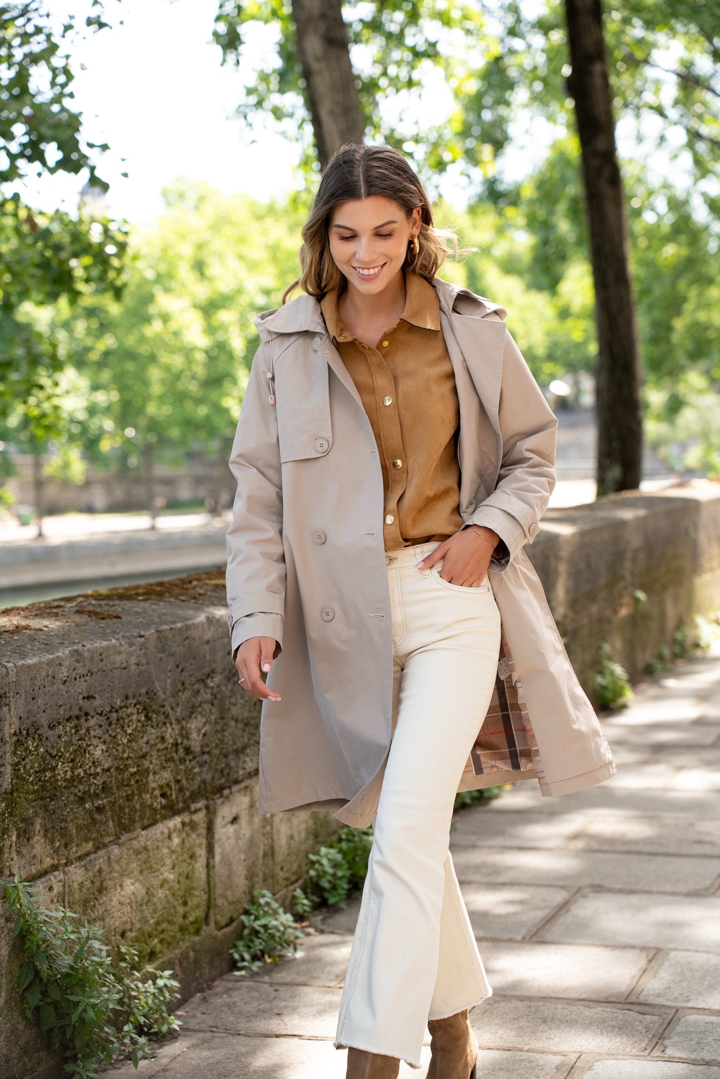 Trench Croisé Imperméable