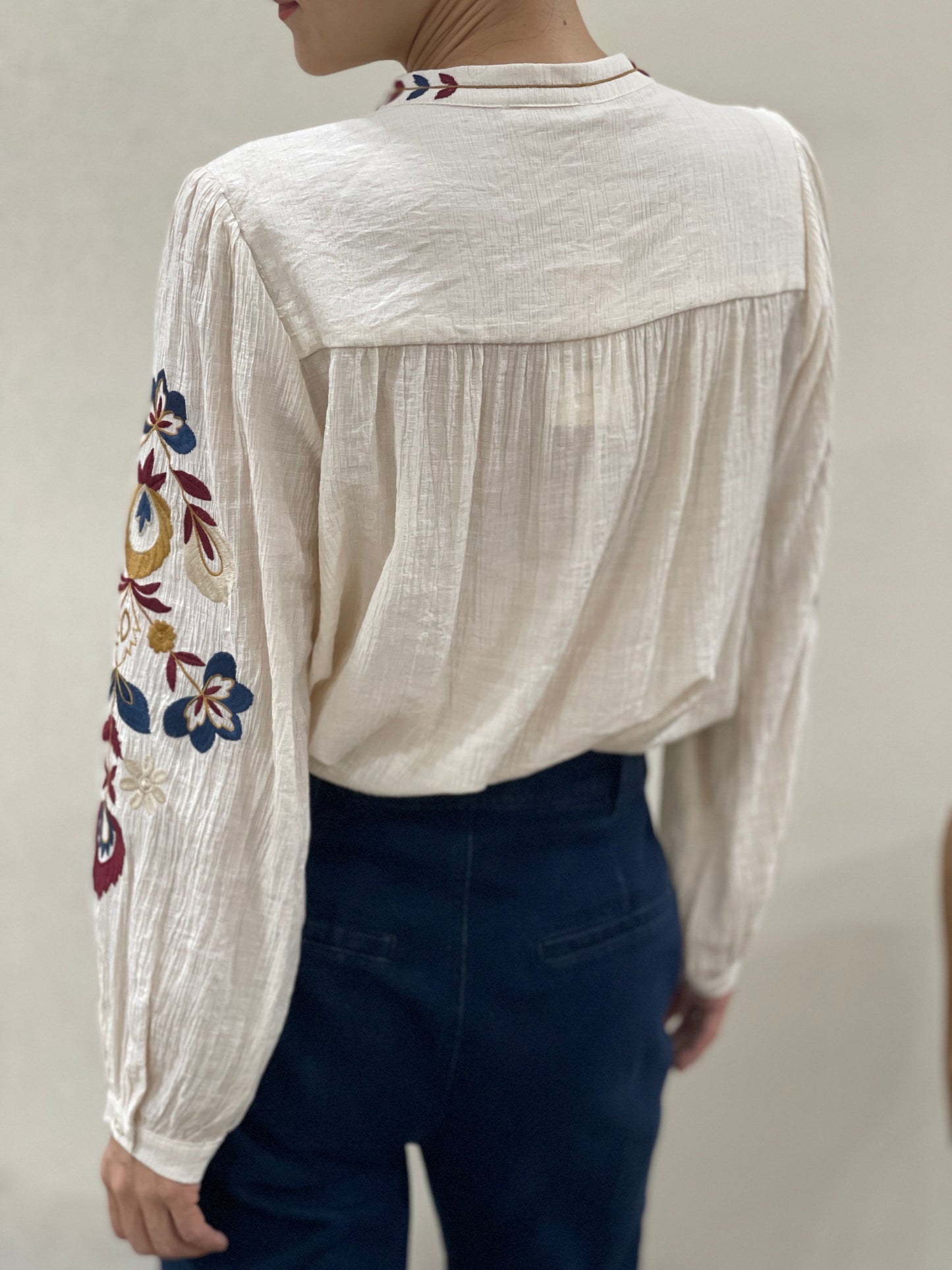 Blouse Coton Broderie Colorée