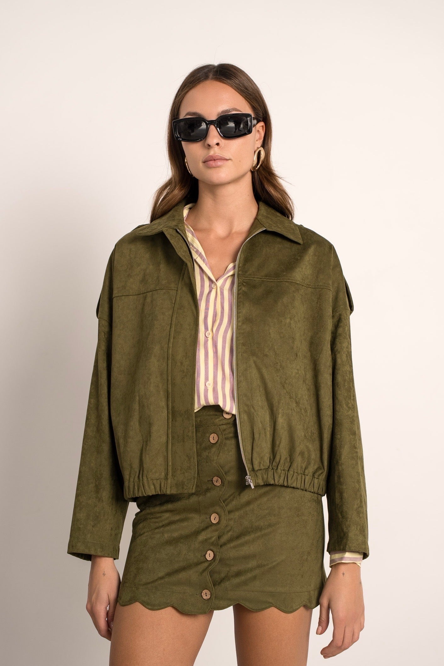 Veste bombers effet daim Souple
