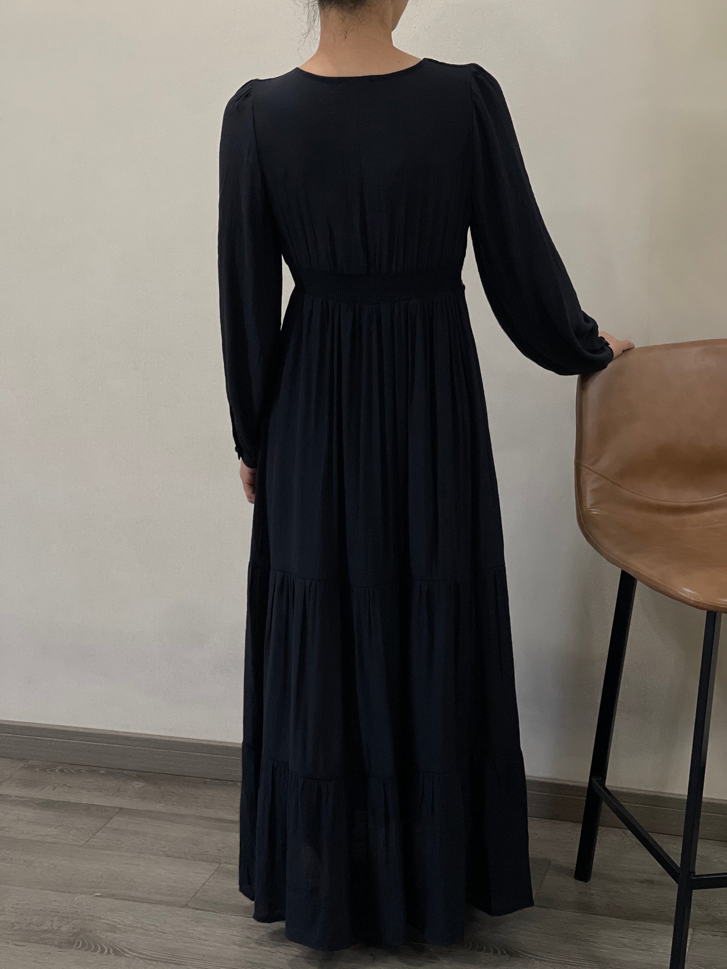 Robe Longue Fluide Col V