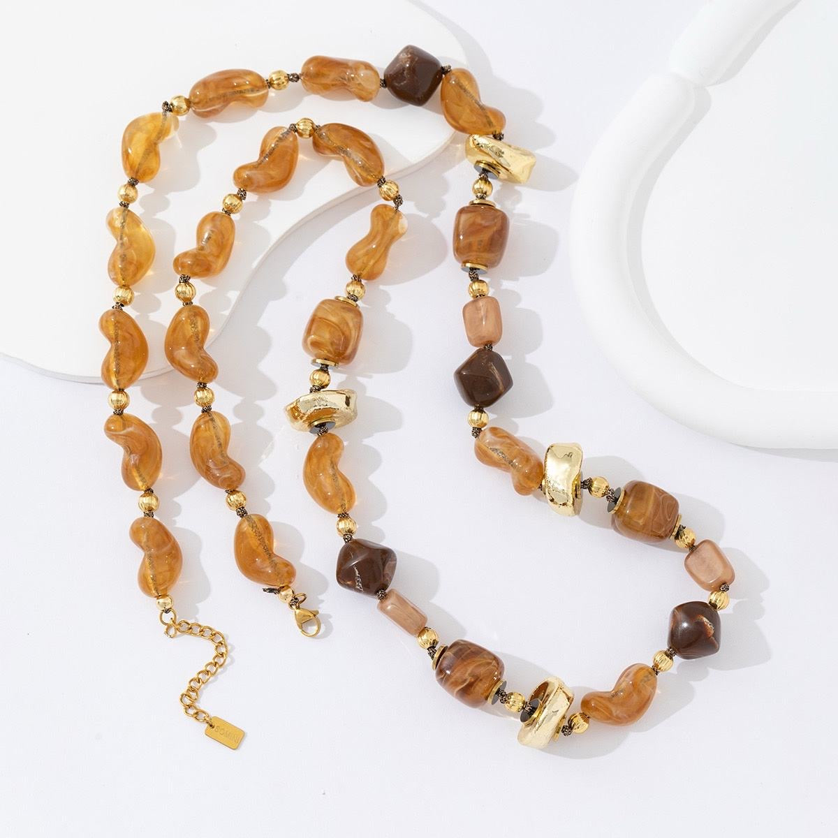 Collier Doré Perles Fantaisies
