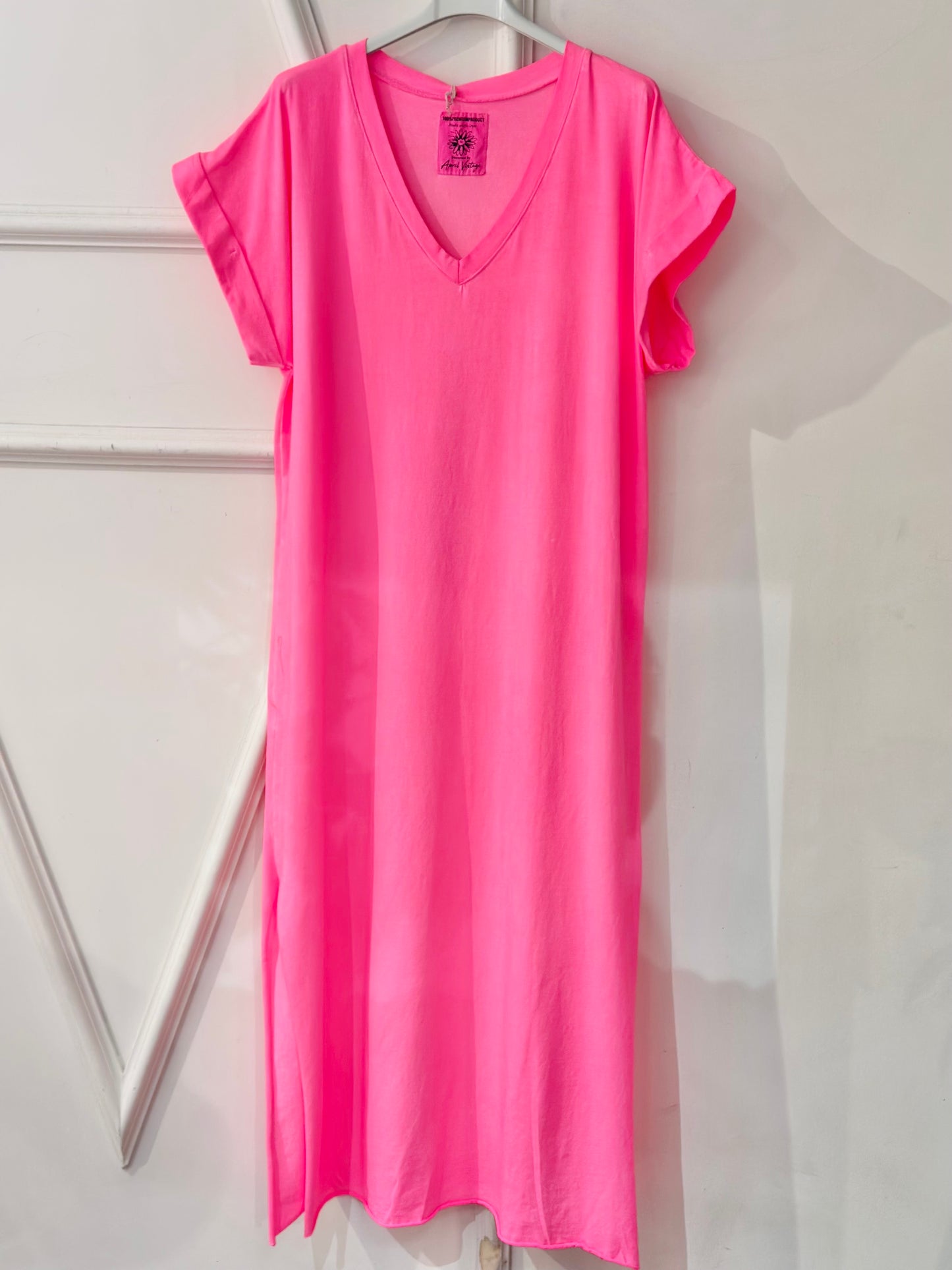 Robe Tee-shirt en Coton Unie