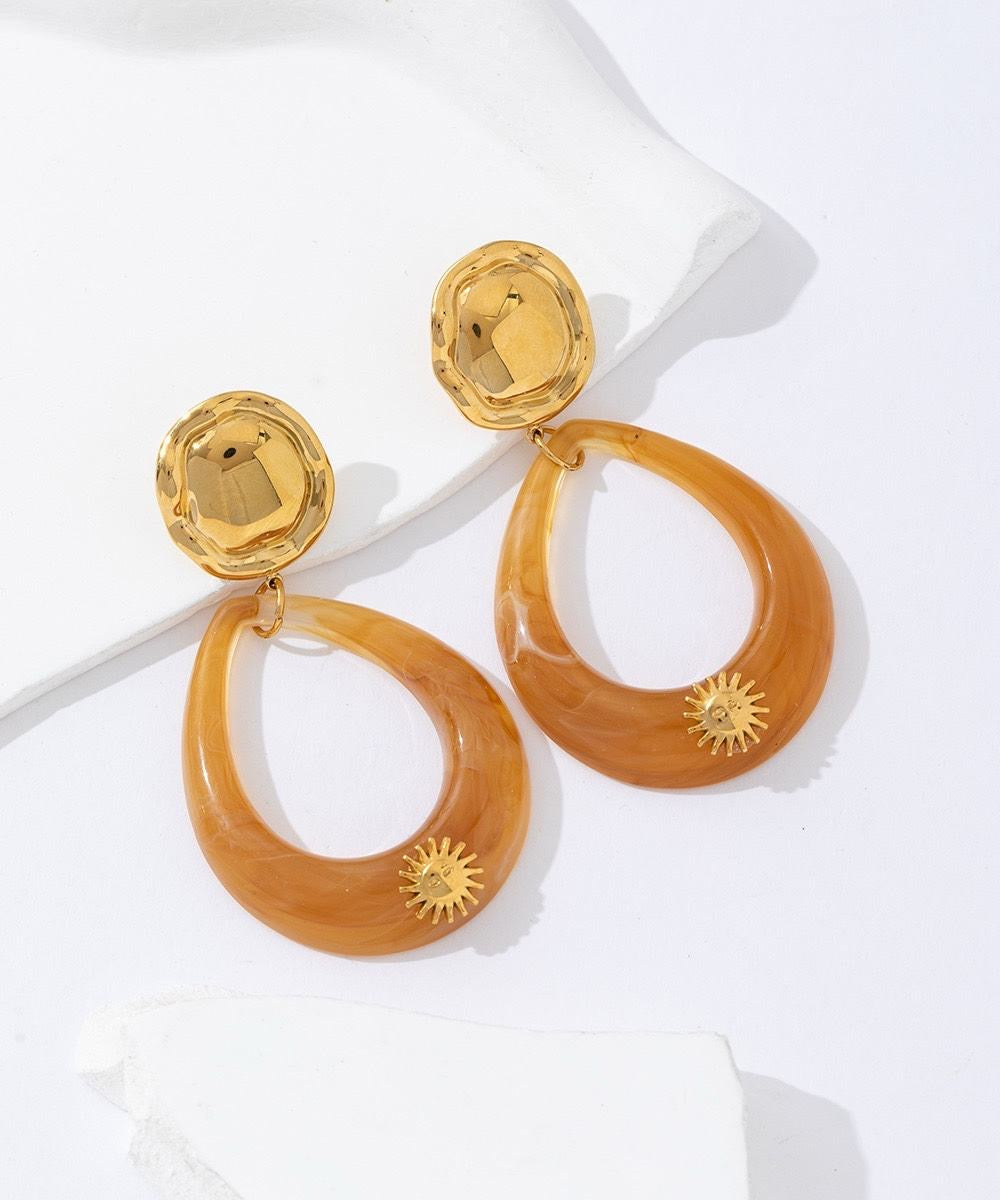 Boucles Pendantes Ambrées
