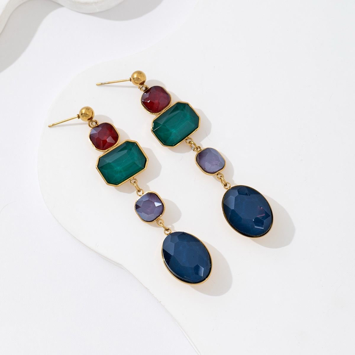 Boucles Pendantes Colorées
