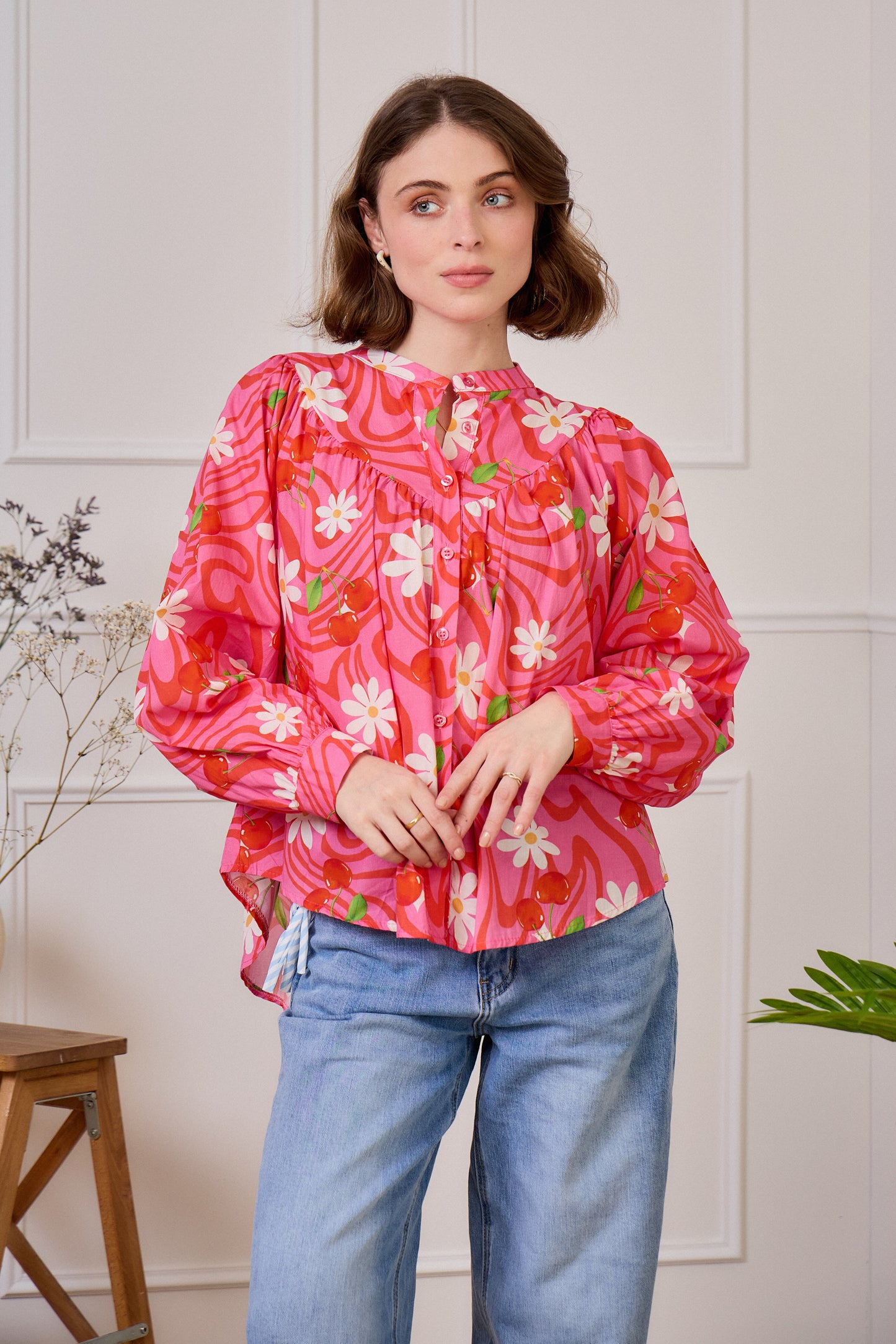 Chemise Imprimé Cerises & Fleurs
