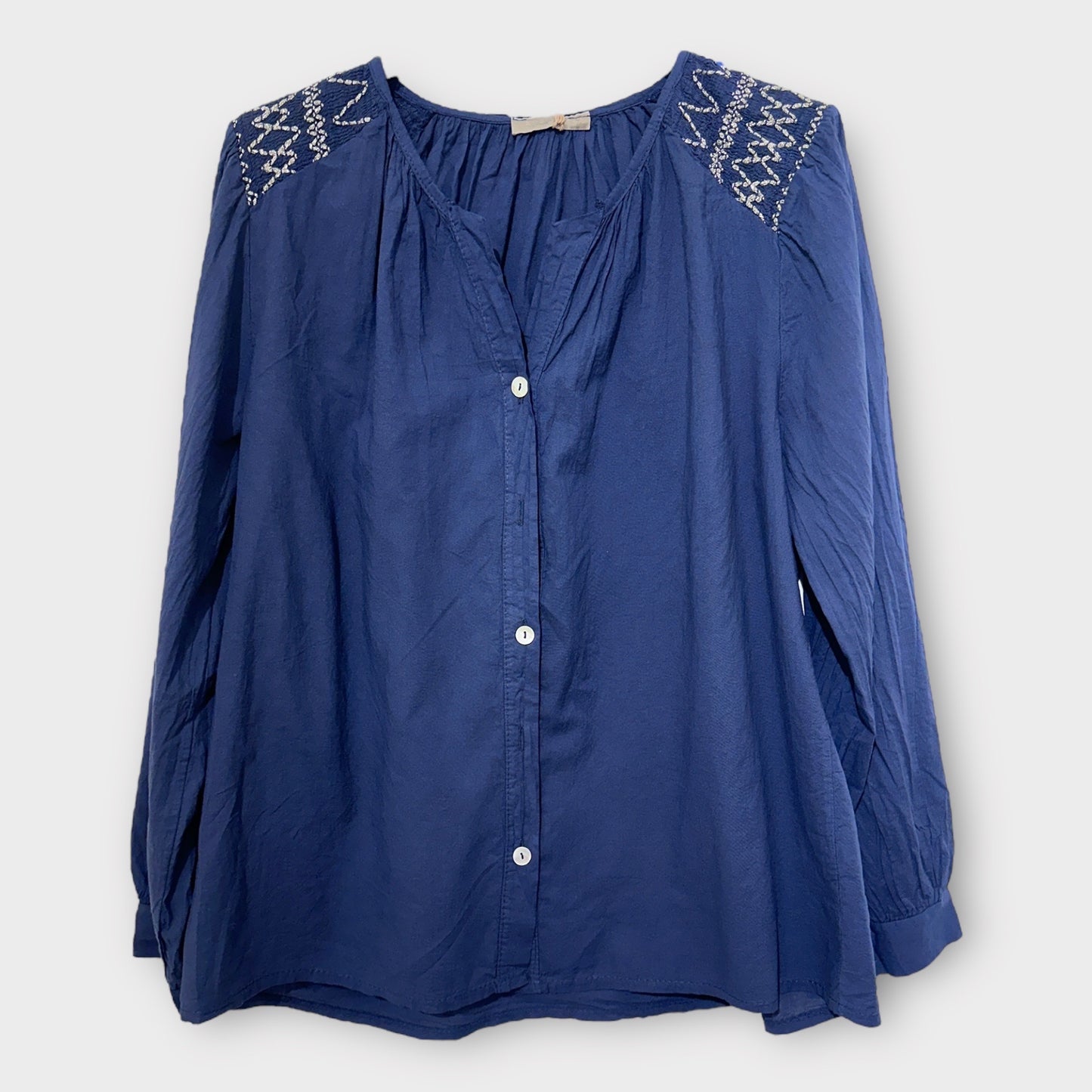 Chemise Coton Épaules Brodées