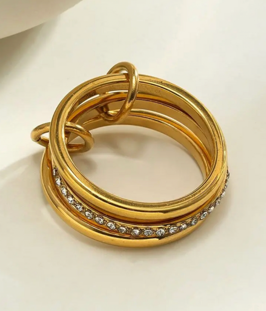 Bague Anneaux Entrelacés