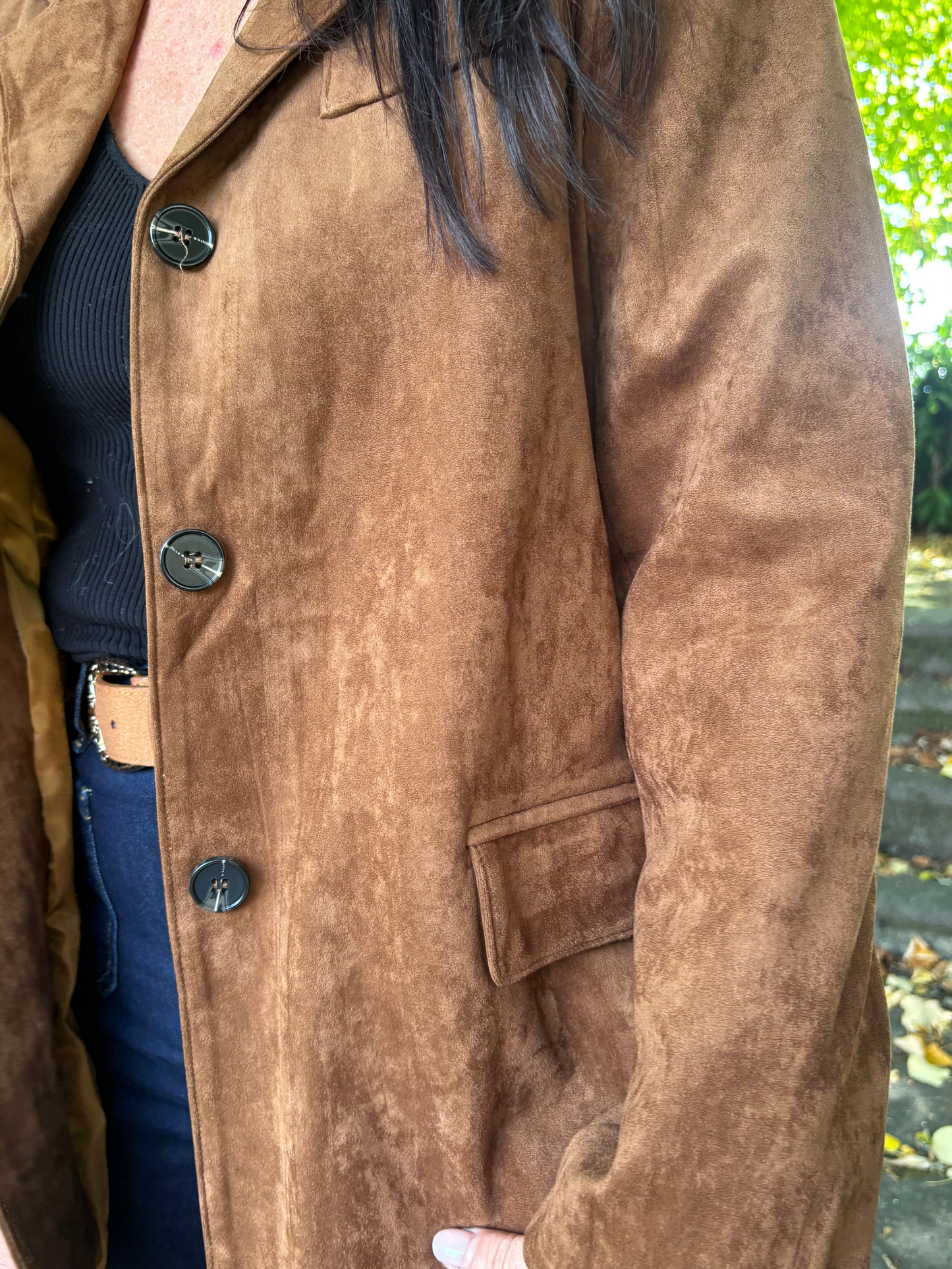Blazer effet Daim Camel