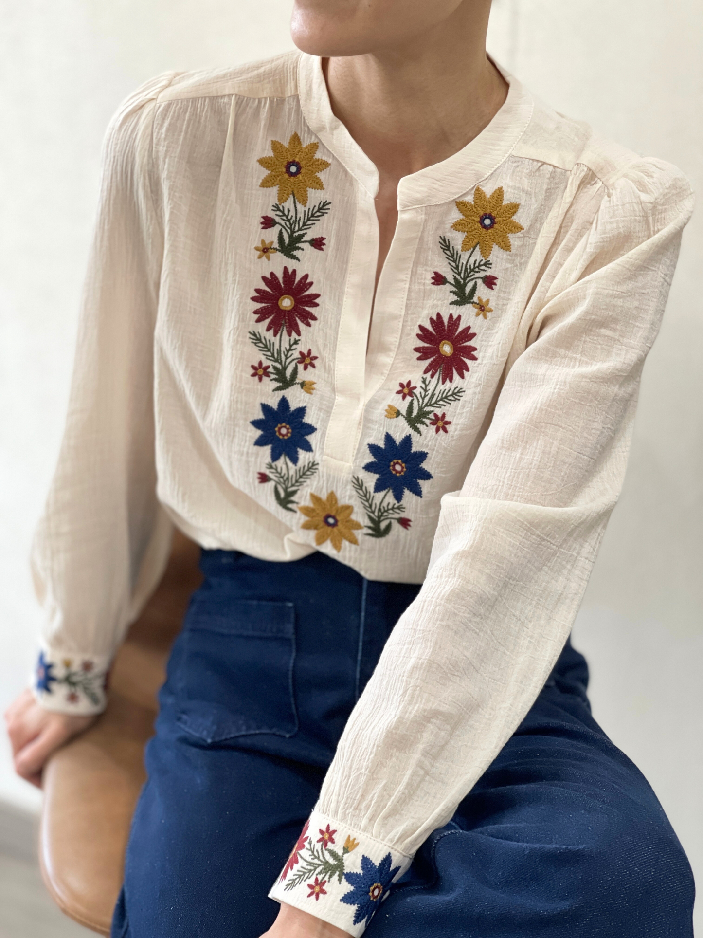 Blouse Broderies Colorées