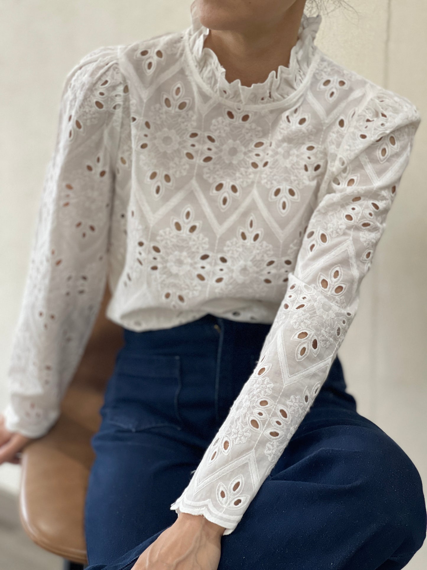 Blouse Féminine Coton Brodée