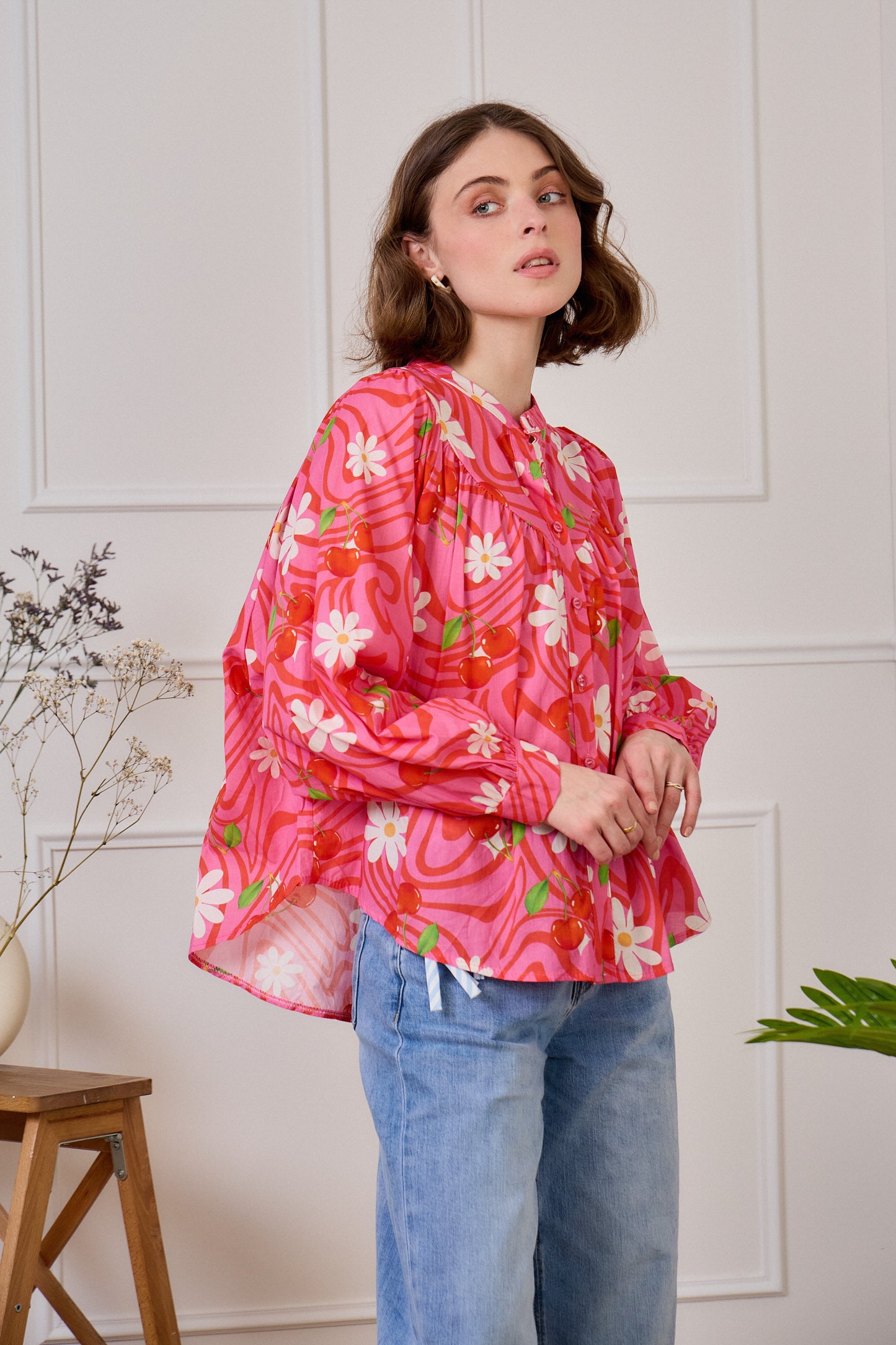 Chemise Imprimé Cerises & Fleurs