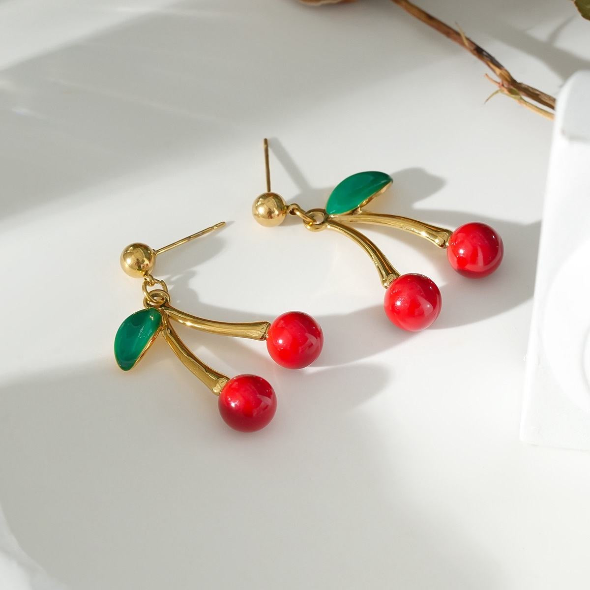 Boucles d’oreilles "Cerises Pop"