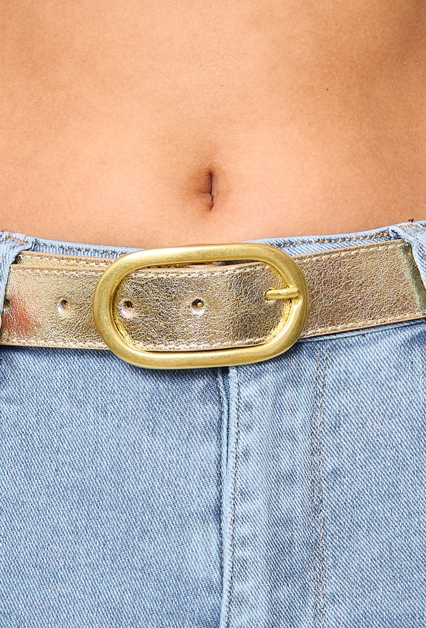 Ceinture Cuir Boucle Ovale