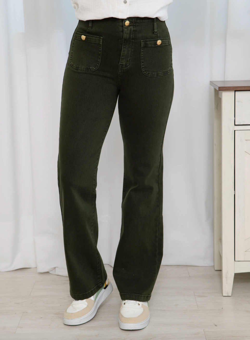 Jean Boutonné Wide Leg