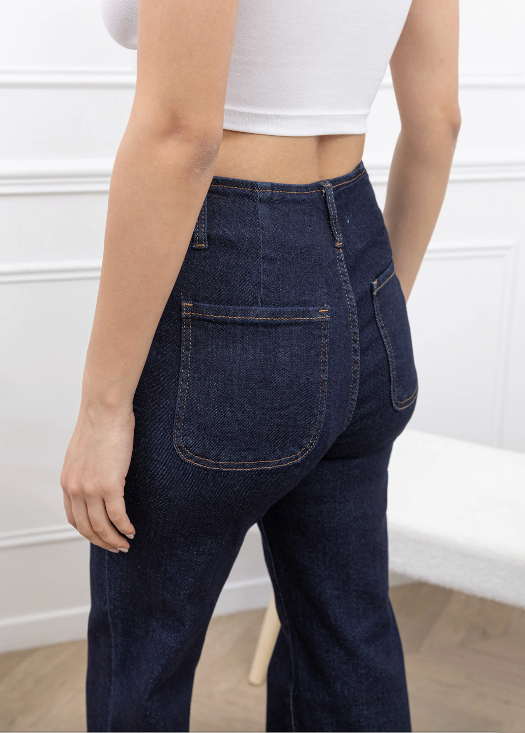 Jean Boutonné Wide Leg