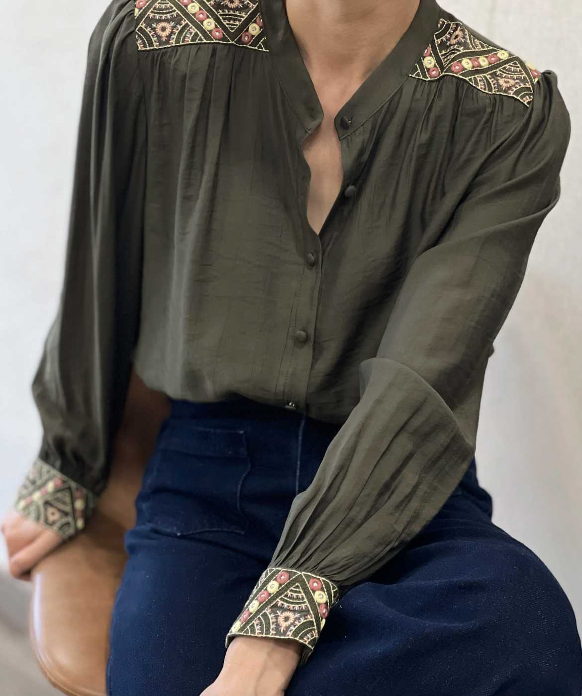 Blouse Bohème Kaki